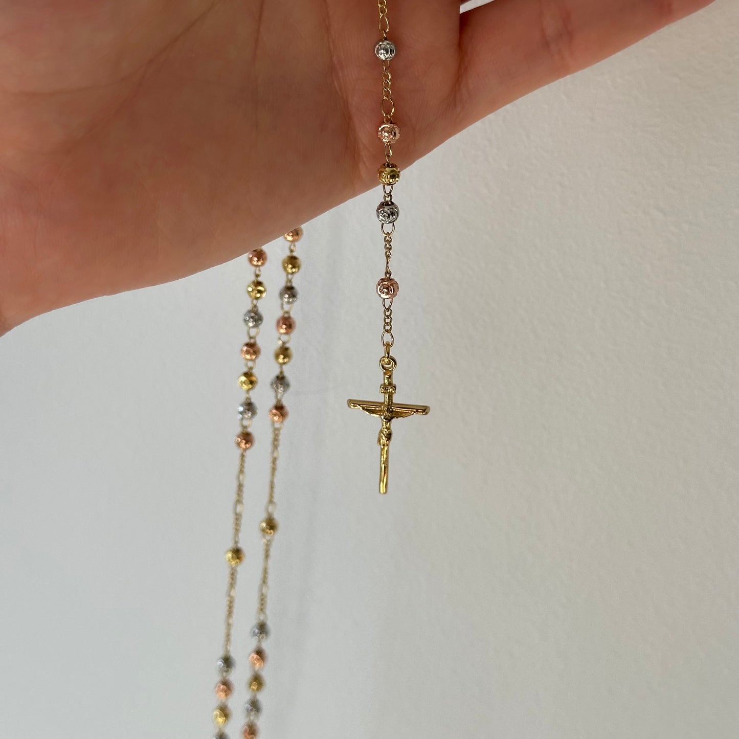 'Eliana' Rosary Beads Gold