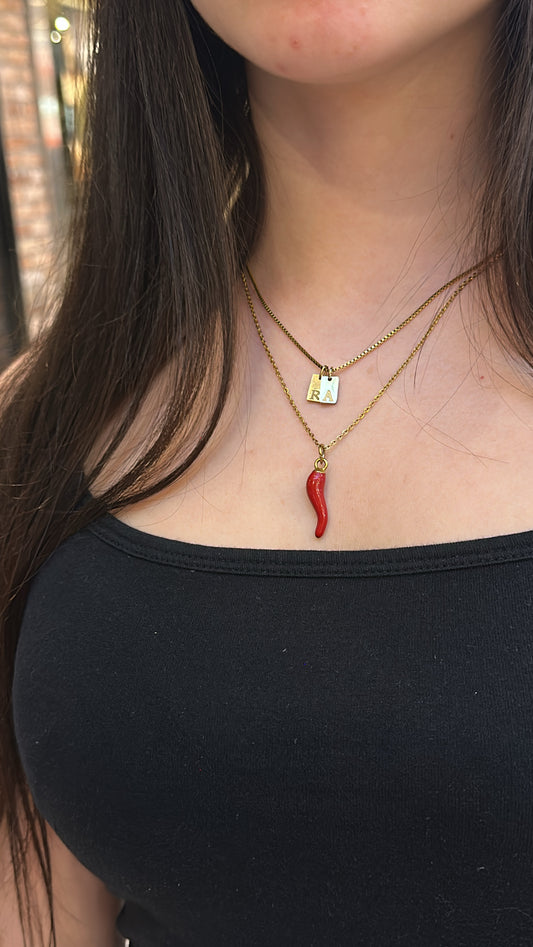 'l'alfabeto' Initial Necklace Gold/Silver