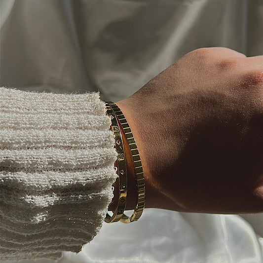 'Chiara' Simple Bangle Gold/ Silver