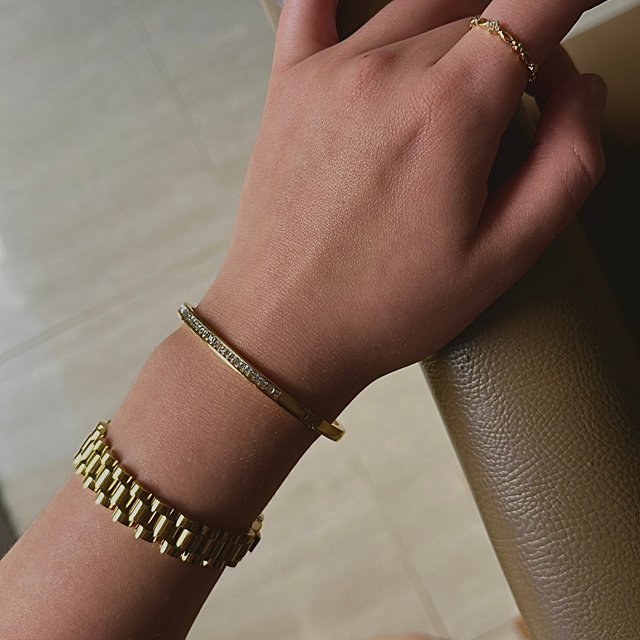 ‘Ava’ Bangle Gold/Silver