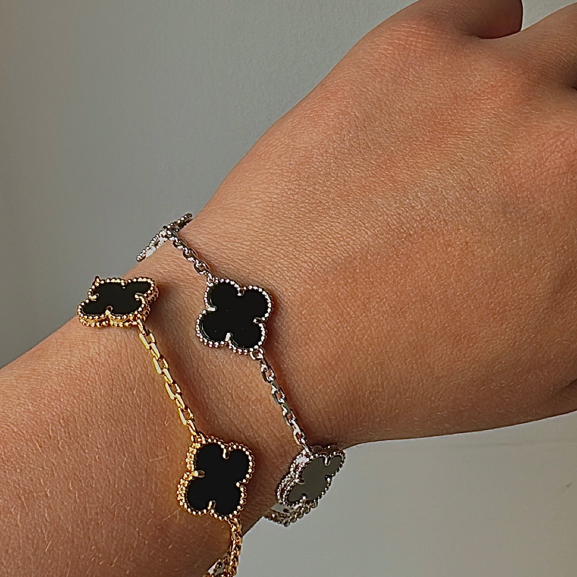 'Deppei' Clover Bracelet Gold/Silver
