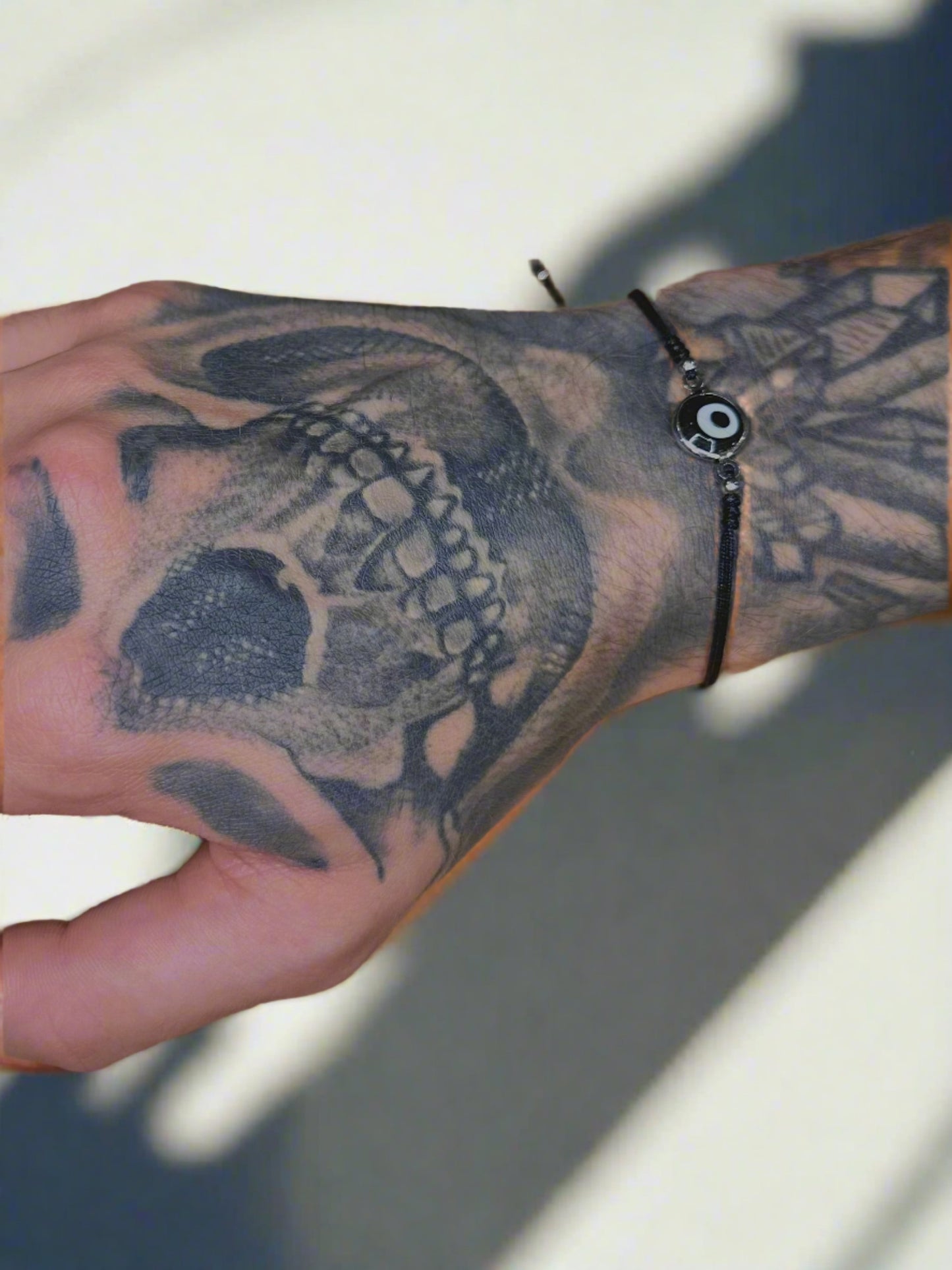 Evil Eye Friendship Bracelet Black/Cream/Gold