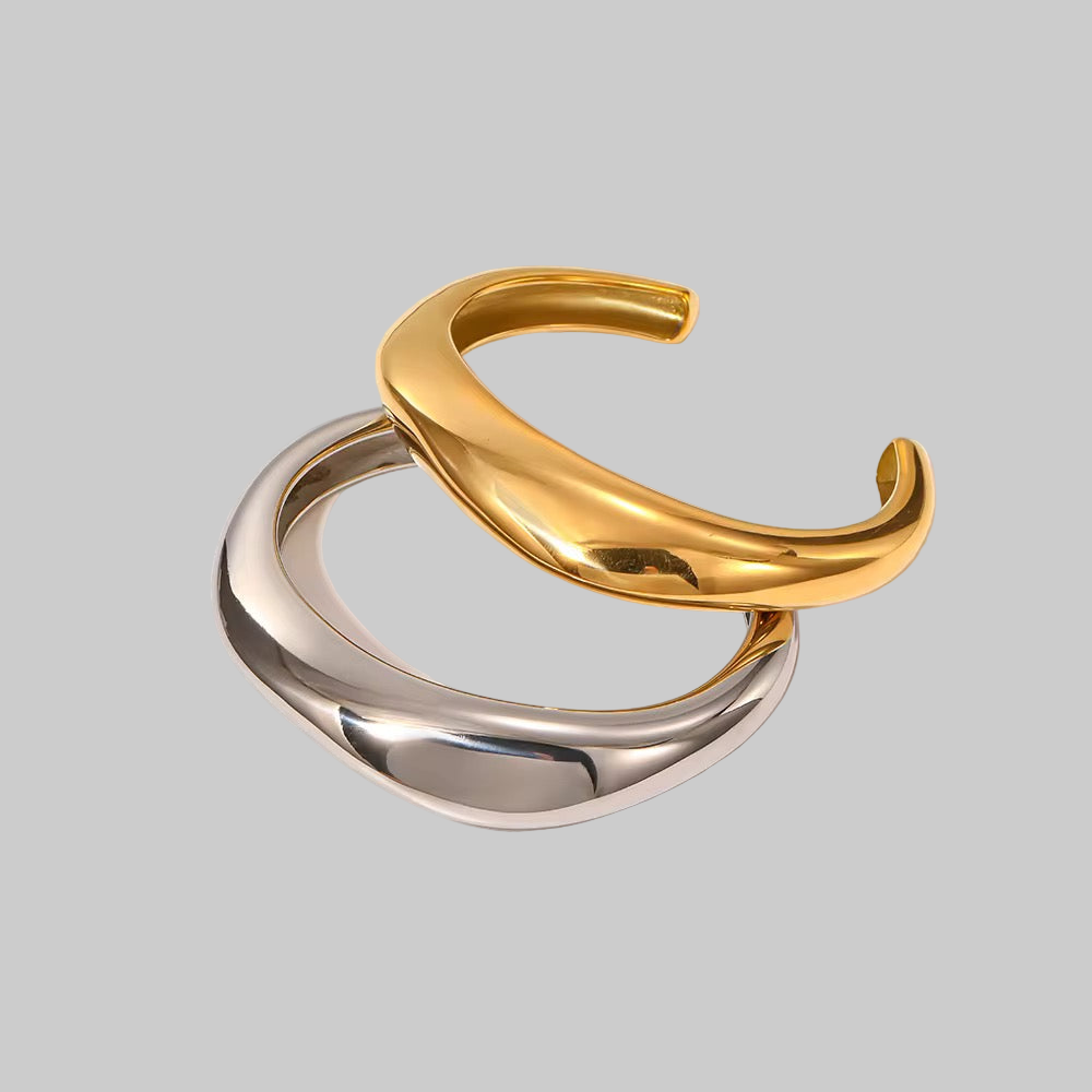 ‘Sofie’ Chunky Bangle Gold/Silver