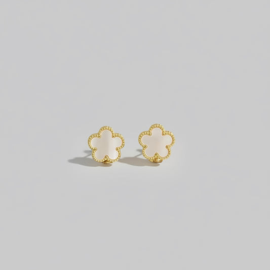 ‘Deppei’ Clover Earrings Gold (black/gold)