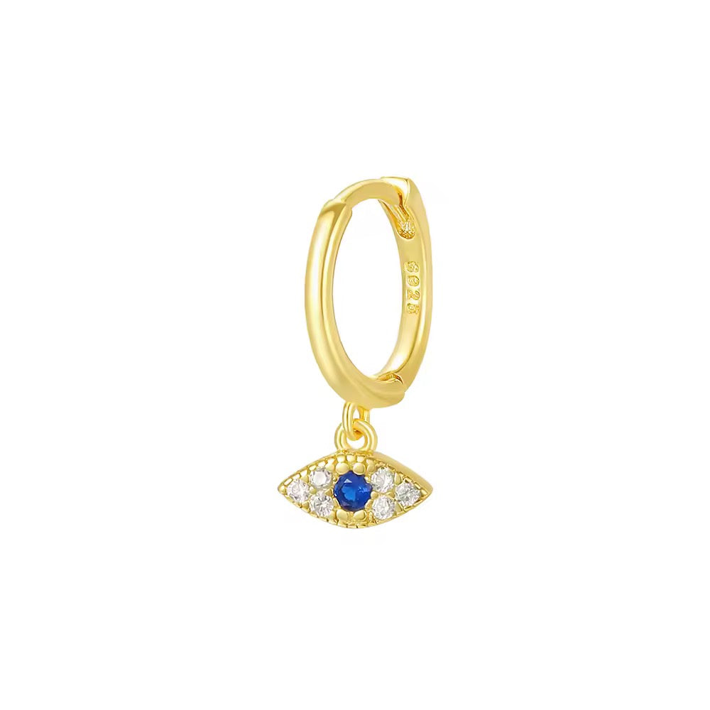 'Vanessa' Evil Eye Sleepers Earring Gold