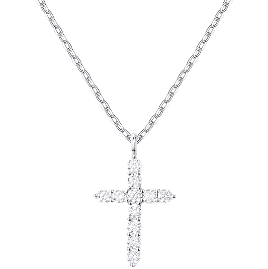 'Flora' Cross necklace Gold/Silver/Rose Gold