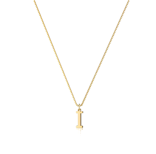 'Eva' A to Z Initial Necklace Gold