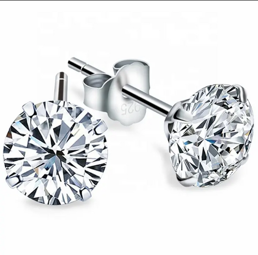 'Eleanor' Classic Studs Silver