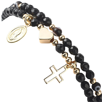 'Madeline' Charm Bracelet Stack