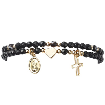 'Madeline' Charm Bracelet Stacked Set