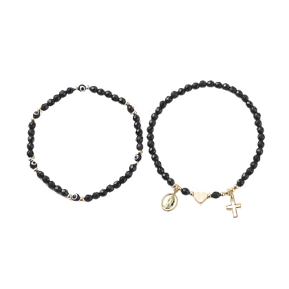 'Madeline' Charm Bracelet Stacked Set