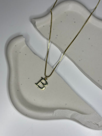 'Eva' A to Z Initial Necklace Gold