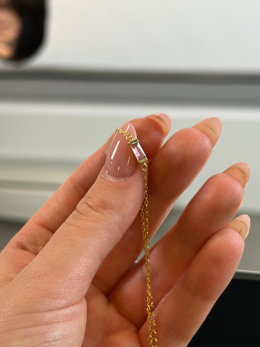 ‘Elara’ Birthstone Bracelet Gold