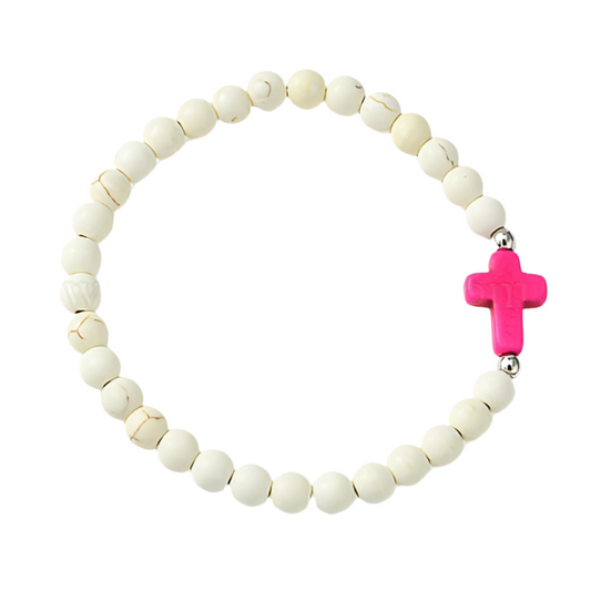 Beaded Cross Coloured Bracelet