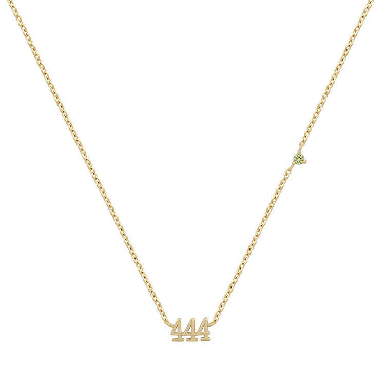 'Aurora' Angel Number Necklace 111-999 Gold