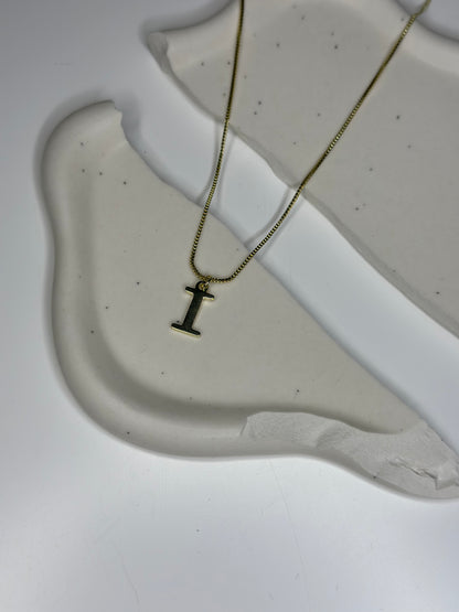 'Eva' A to Z Initial Necklace Gold