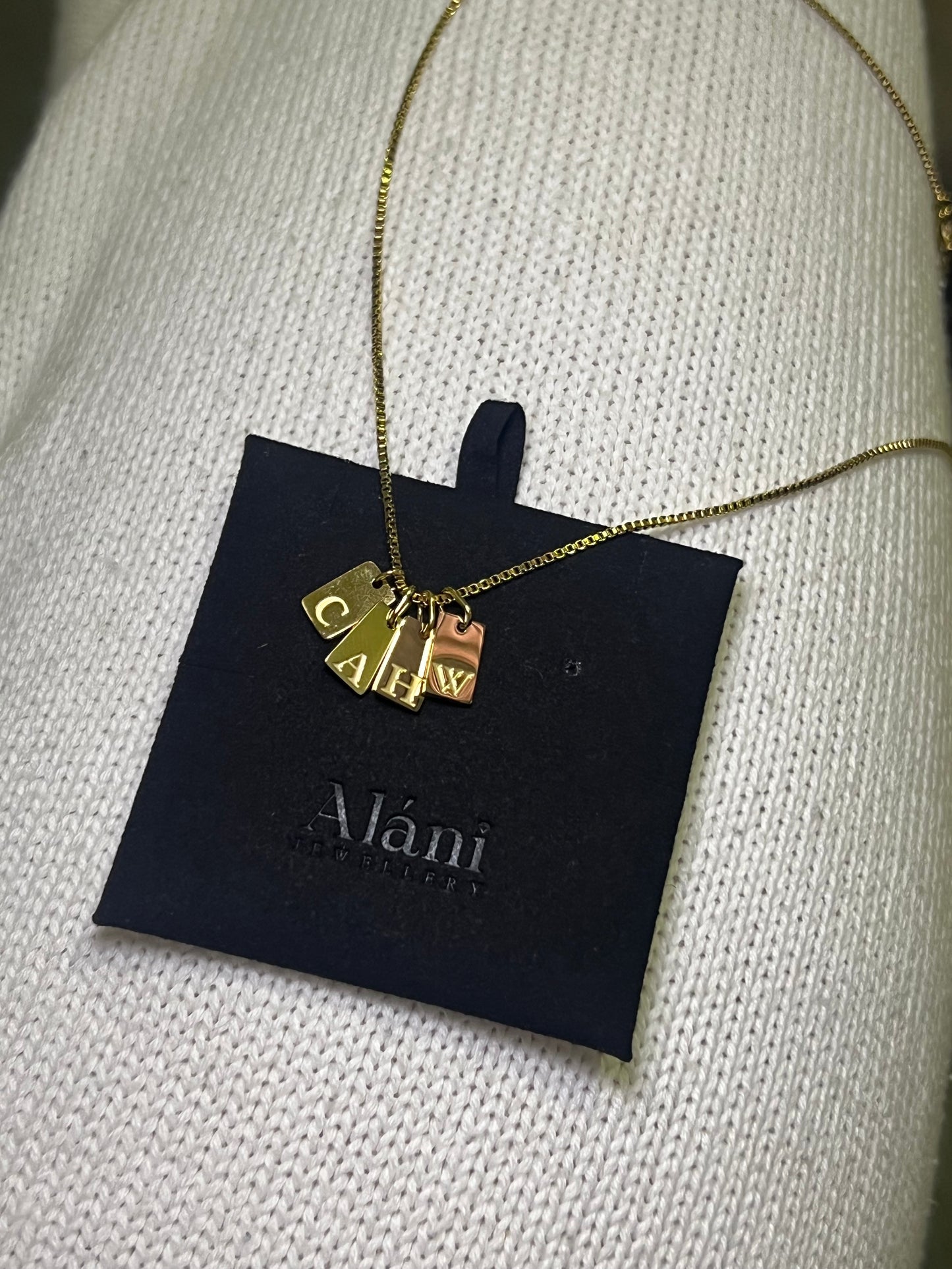 'l'alfabeto' Initial Necklace Gold/Silver