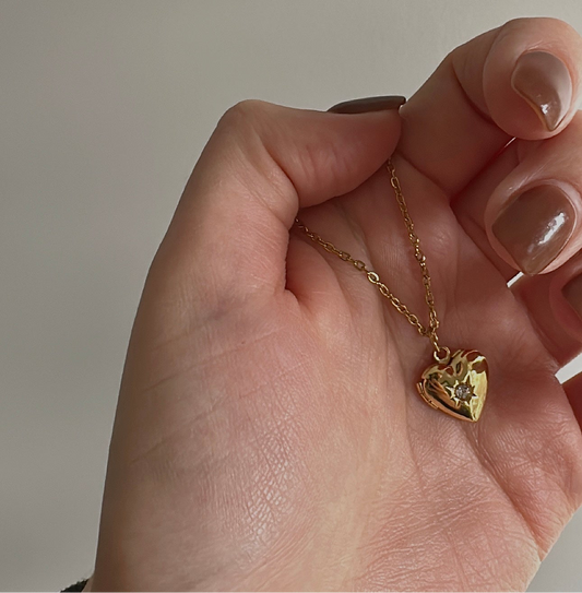 'Maria' Locket Necklace Gold