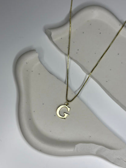 'Eva' A to Z Initial Necklace Gold