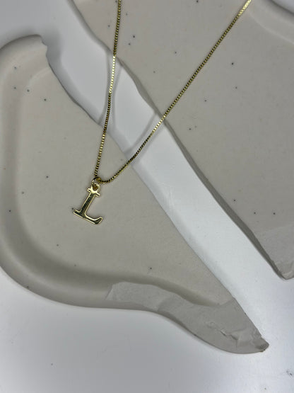 'Eva' A to Z Initial Necklace Gold