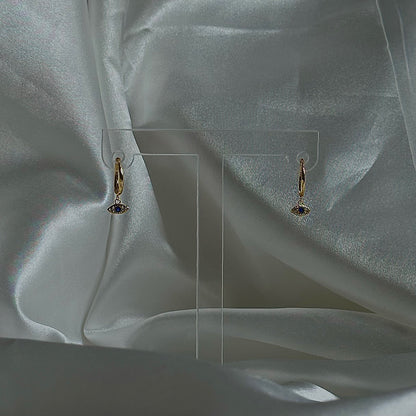 'Vanessa' Evil Eye Sleepers Earring Gold