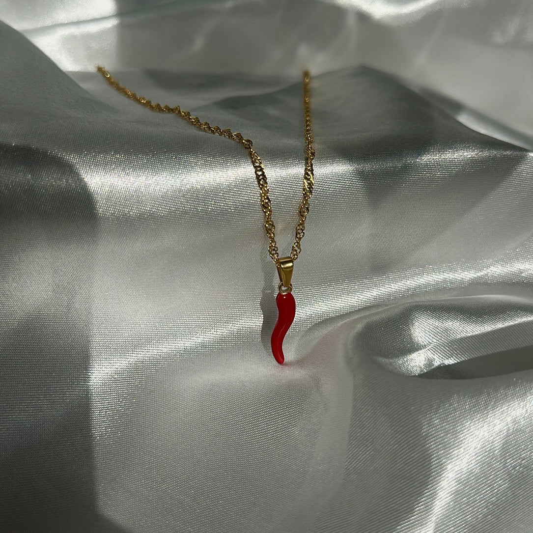 Red chilli necklace 