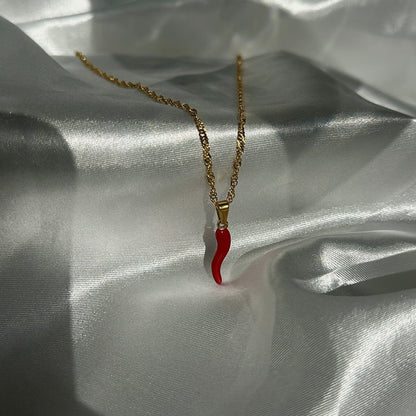 Red chilli necklace 