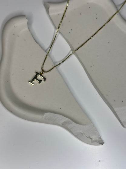 'Eva' A to Z Initial Necklace Gold