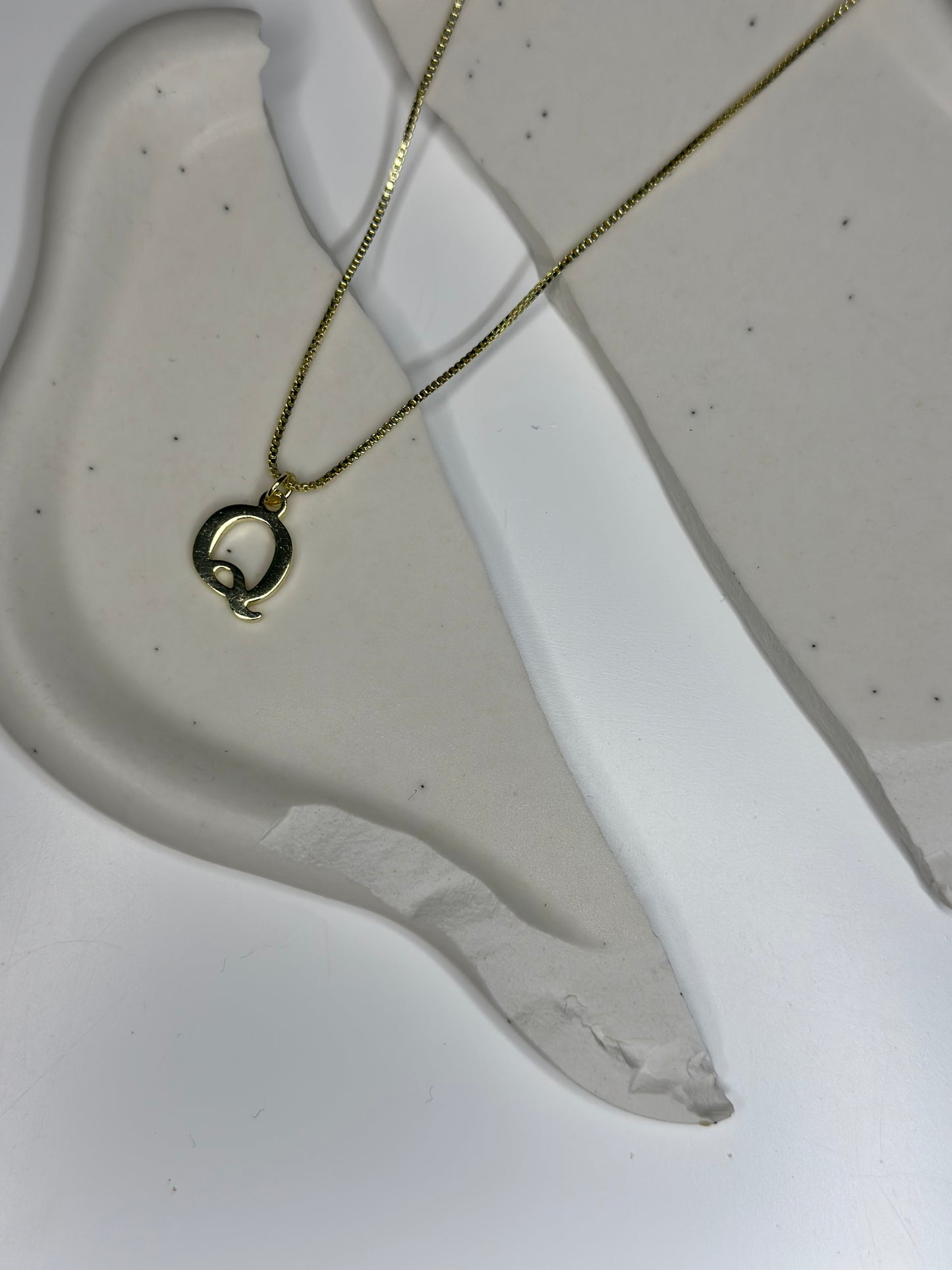 'Eva' A to Z Initial Necklace Gold