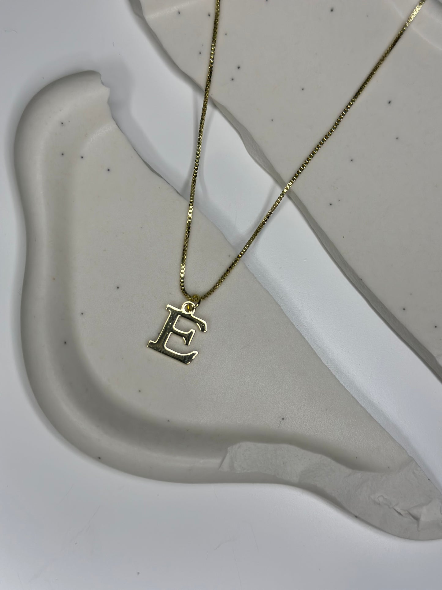 'Eva' A to Z Initial Necklace Gold