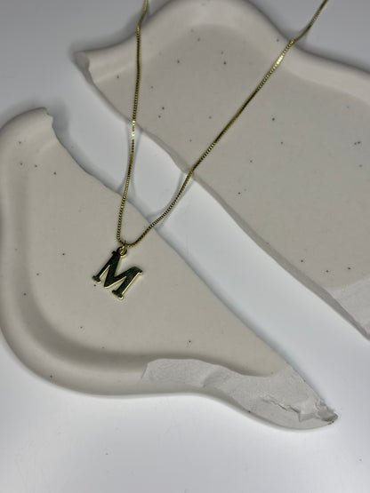 'Eva' A to Z Initial Necklace Gold