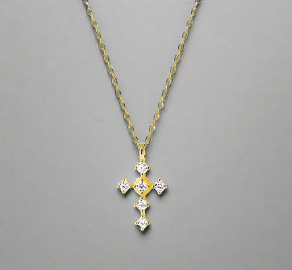 ‘Harmony’ Cross Necklace Gold