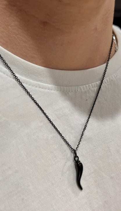 'Corni' Necklace Black