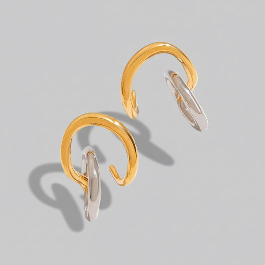 ‘Zara’ two-tone twist Earrings
