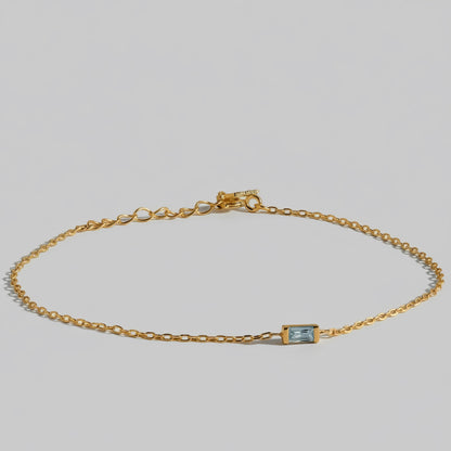 ‘Elara’ Birthstone Bracelet Gold