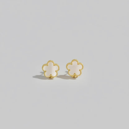 ‘Deppei’ Clover Earrings Gold (black/gold)