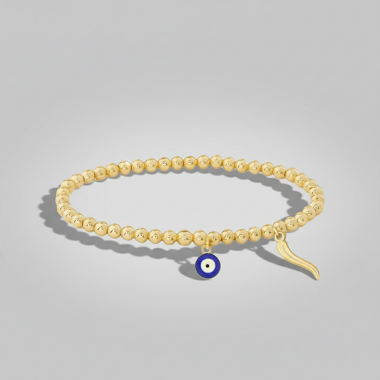 Corni & Evil Eye Beaded Bracelet