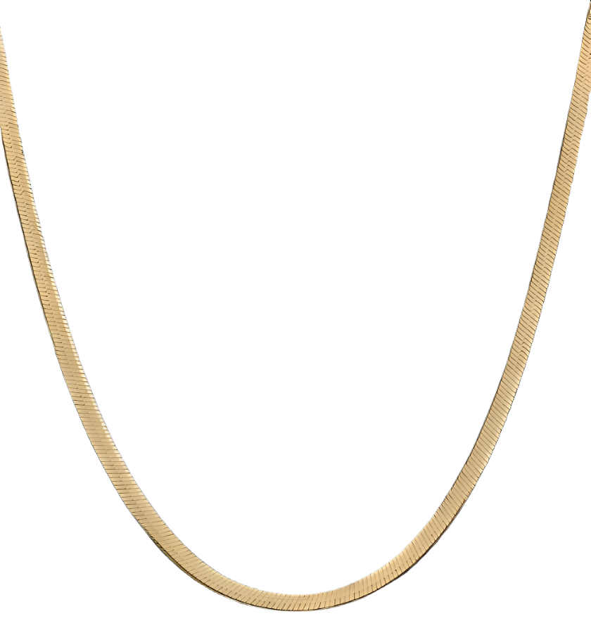 'Issabelle' Flat Snake Necklace Gold/Silver