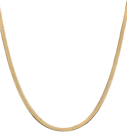 'Issabelle' Flat Snake Necklace Gold/Silver