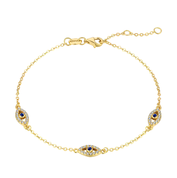 'Castiel' Evil Eye Bracelet Gold/Silver