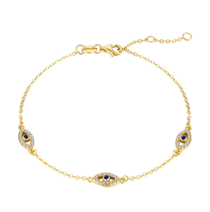 'Castiel' Evil Eye Bracelet Gold/Silver