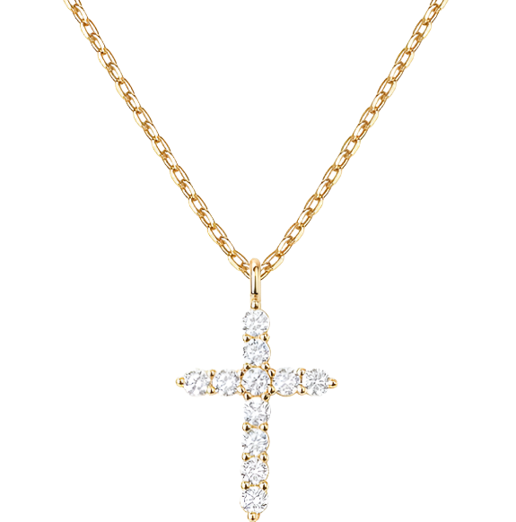 'Flora' Cross necklace Gold/Silver/Rose Gold