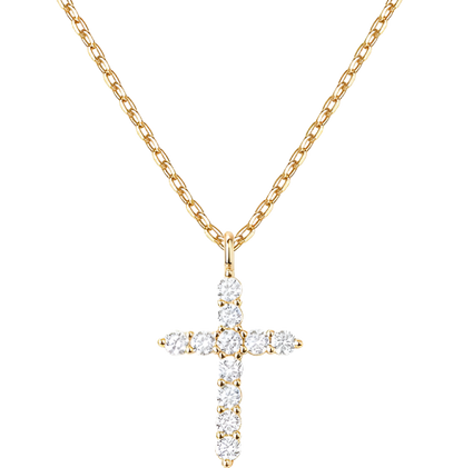 'Flora' Cross necklace Gold/Silver/Rose Gold