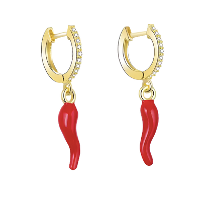 'Olivia' Corni Earrings Gold/Silver