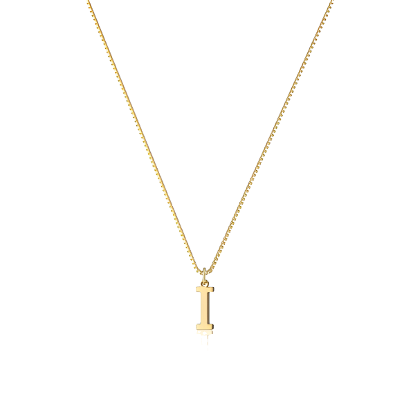 'Eva' A to Z Initial Necklace Gold