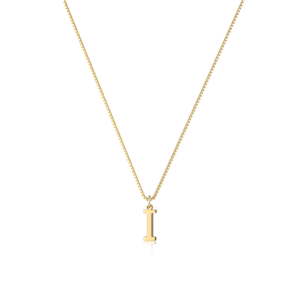 'Eva' A to Z Initial Necklace Gold