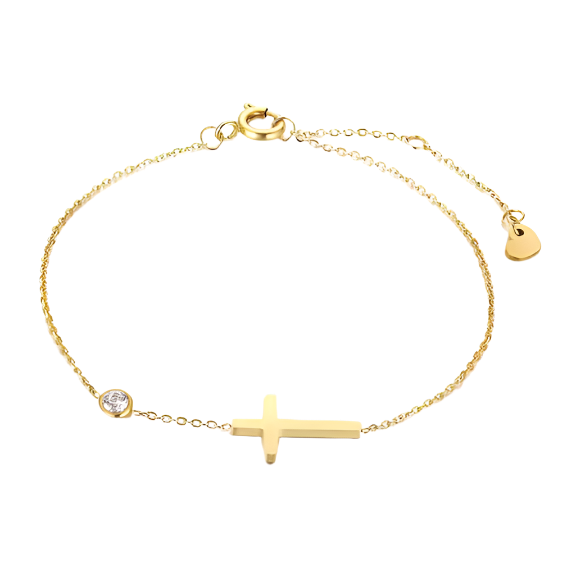 'Belle' Cross Bracelet Gold