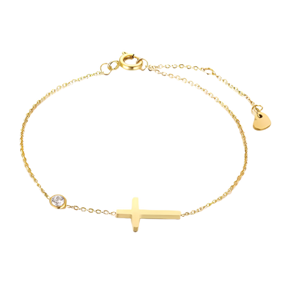 'Belle' Cross Bracelet Gold