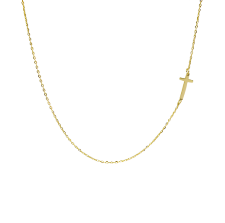 'Rachael' Cross Necklace Gold/Silver