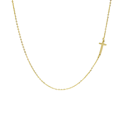 'Rachael' Cross Necklace Gold/Silver